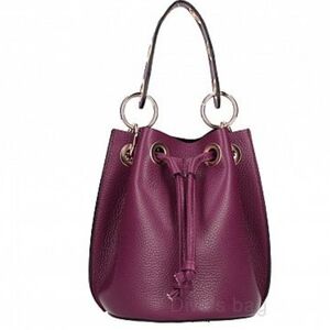 Italy leather Diva's Bag Alcina wine bucket Crossbody bag purse handbag